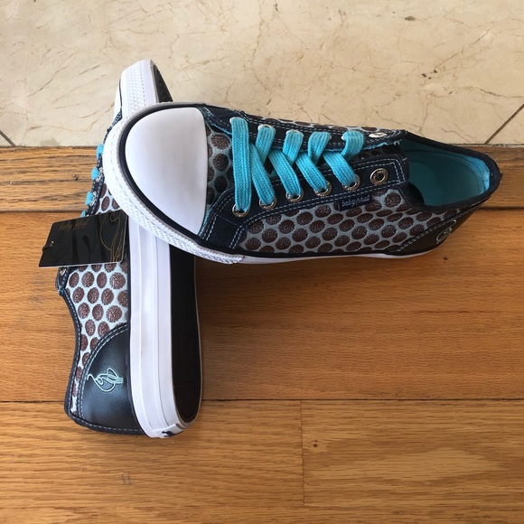 New Baby Phat Polka Dot Lace-Up Sneakers - Picture 1 of 9